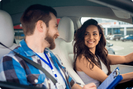 Girl Talking About Road Test in Edmonton