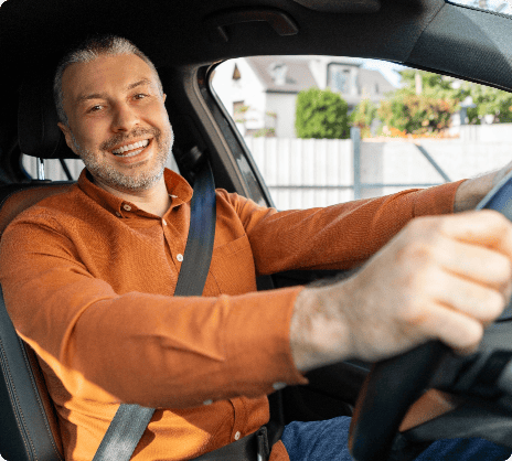 Happy Man After Road Test Complete